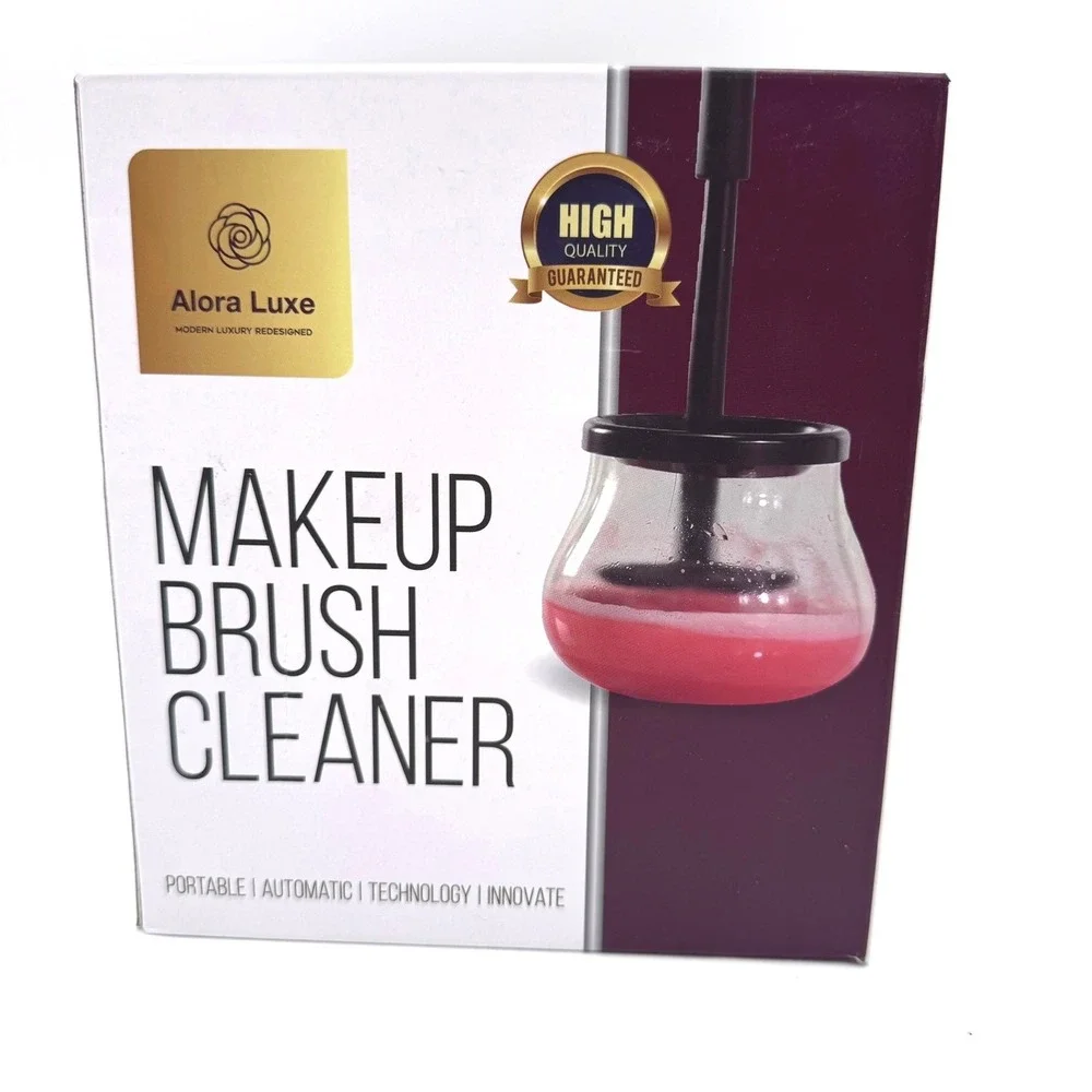 ALORA LUXE NEW Automatic Makeup Brush Cleaner Portable USB‎ White Rose Gold